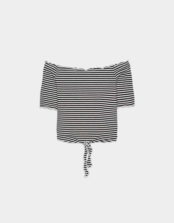 Off-Shoulder Striped Top